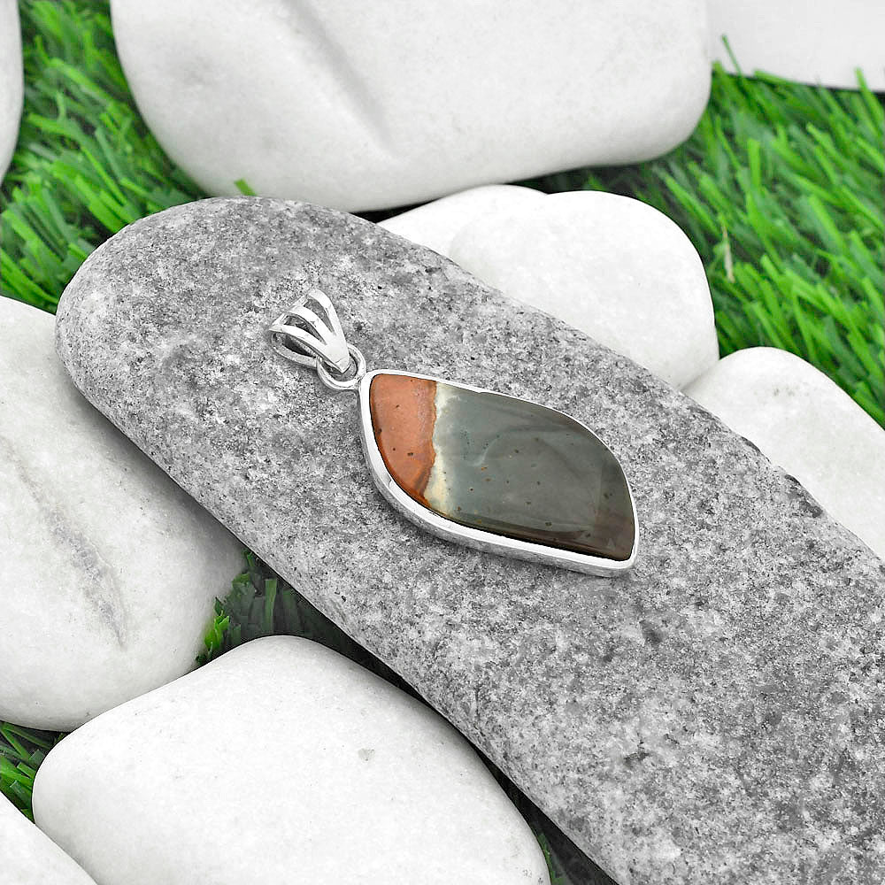 Natural Polygram Jasper Pendant P-1002 SDP102357