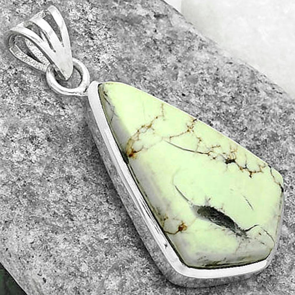 Natural Lemon Chrysocolla - Brazil Pendant P-1002 SDP102360