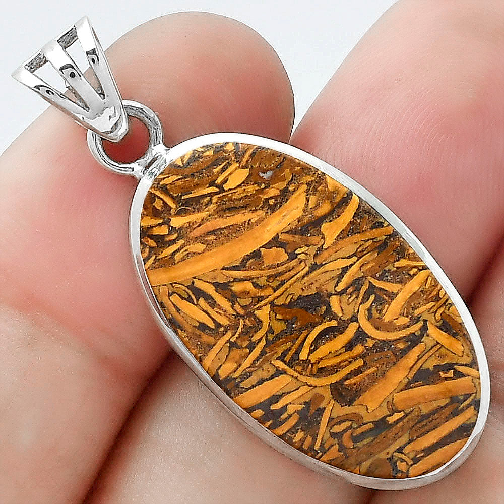 Natural Coquina Fossil Jasper - India Pendant P-1002 SDP102364