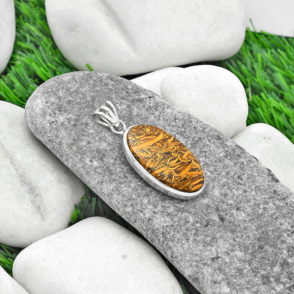 Natural Coquina Fossil Jasper - India Pendant P-1002 SDP102364