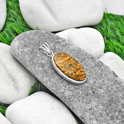 Natural Coquina Fossil Jasper - India Pendant P-1002 SDP102364