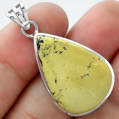 Natural Lemon Chrysocolla - Brazil Pendant P-1002 SDP102370