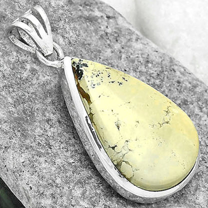 Natural Lemon Chrysocolla - Brazil Pendant P-1002 SDP102370