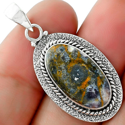 Natural Indian Blanket Jasper Pendant P-1181 SDP102548