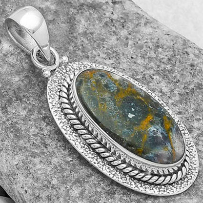 Natural Indian Blanket Jasper Pendant P-1181 SDP102548