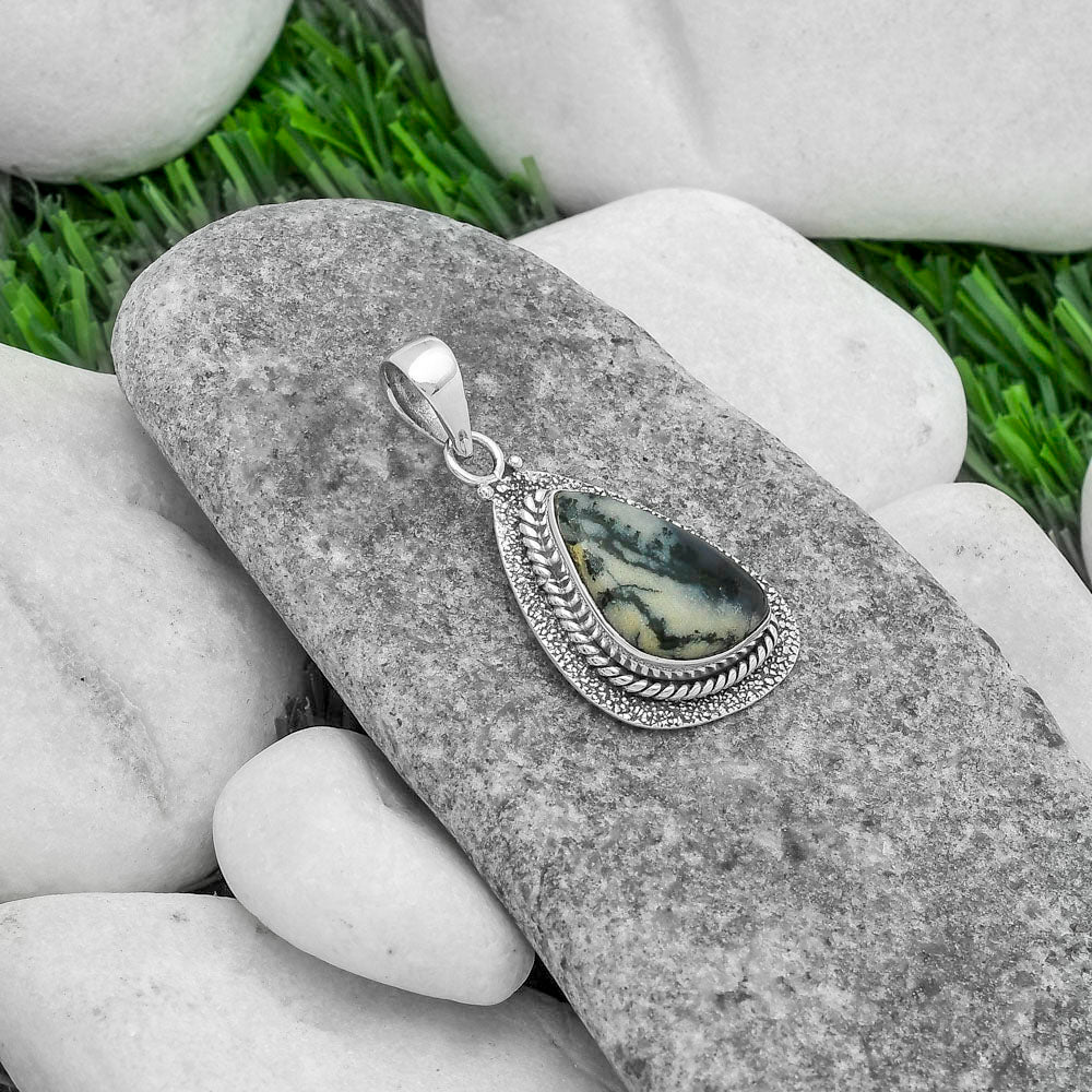 Natural Amethyst Sage Agate - Nevada Pendant P-1181 SDP102554