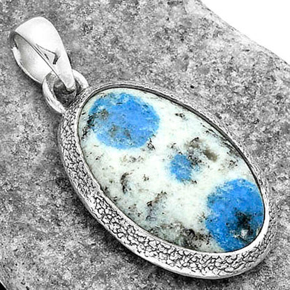 Natural K2 Blue - Azurite In Quartz Pendant P-1538 SDP103120