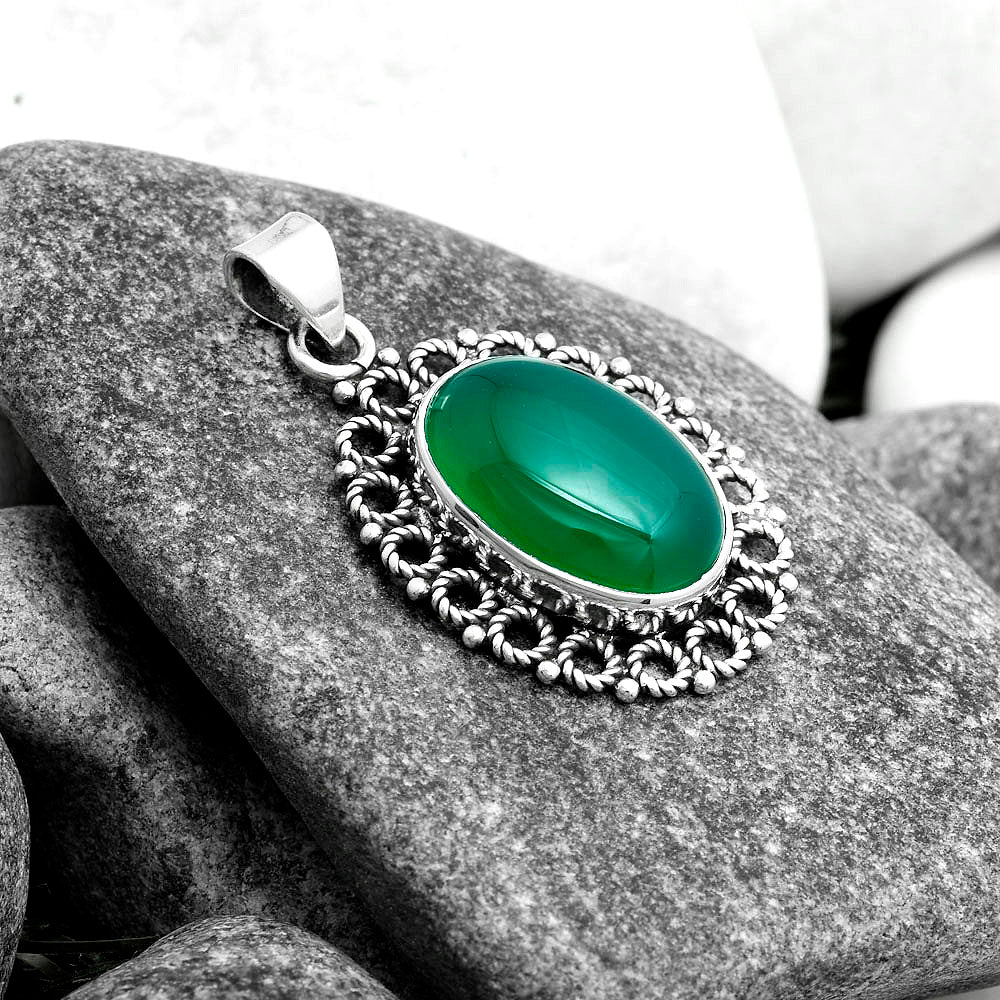 Natural Green Onyx Pendant P-1009 SDP103262