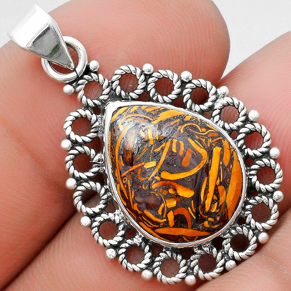 Natural Coquina Fossil Jasper - India Pendant P-1009 SDP103263