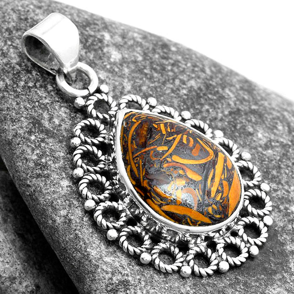 Natural Coquina Fossil Jasper - India Pendant P-1009 SDP103263