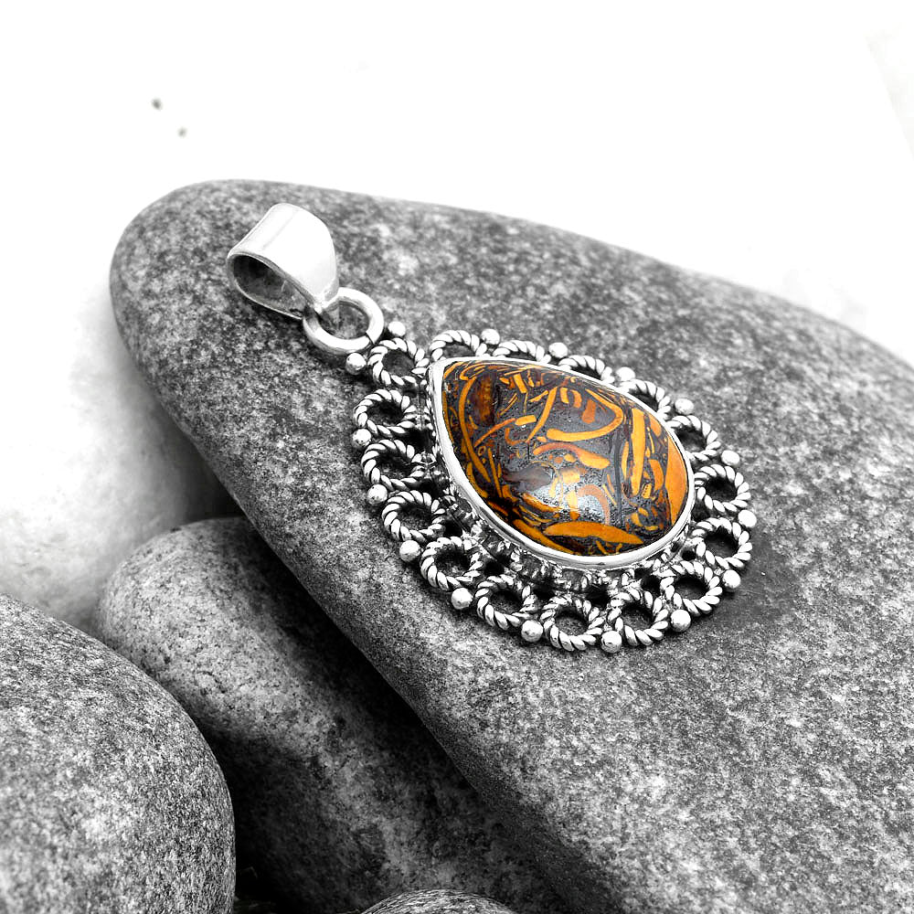 Natural Coquina Fossil Jasper - India Pendant P-1009 SDP103263