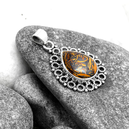 Natural Coquina Fossil Jasper - India Pendant P-1009 SDP103263