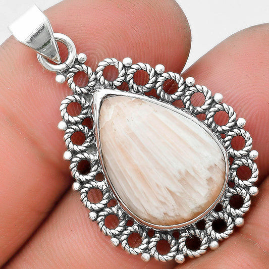 Natural Orange Scolecite - India Pendant P-1009 SDP103273