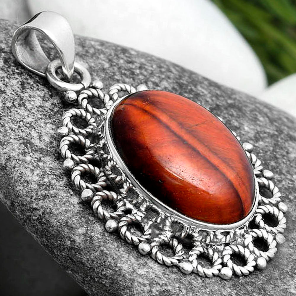 Natural Red Tiger Eye Pendant P-1009 SDP103280