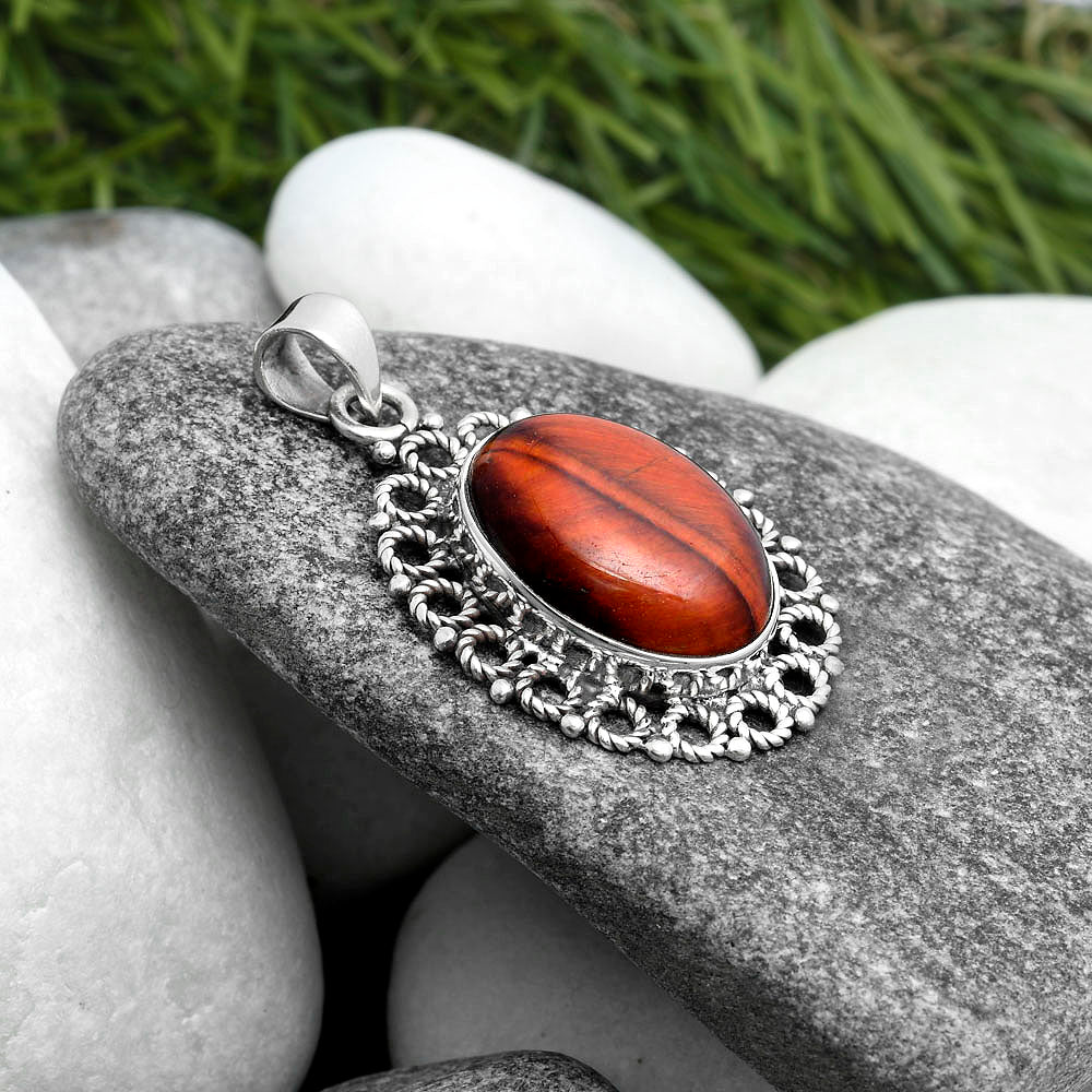 Natural Red Tiger Eye Pendant P-1009 SDP103280