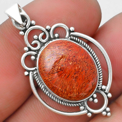 Natural Red Moss Agate Pendant P-1569 SDP103293