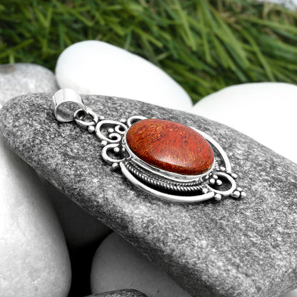 Natural Red Moss Agate Pendant P-1569 SDP103293