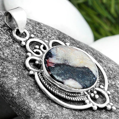 Natural Indian Blanket Jasper Pendant P-1569 SDP103297