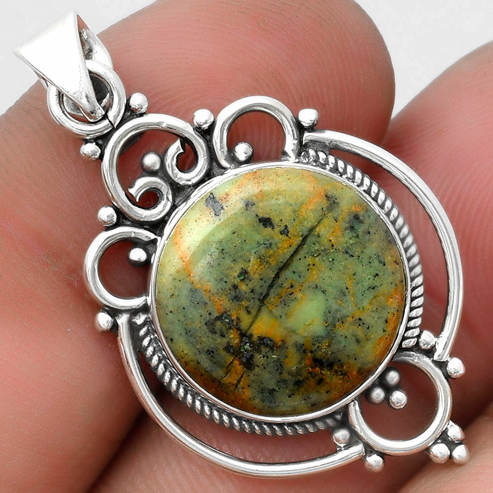 Natural Chrome Chalcedony Pendant P-1569 SDP103310