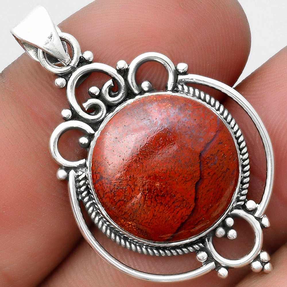 Natural Red Moss Agate Pendant P-1569 SDP103311