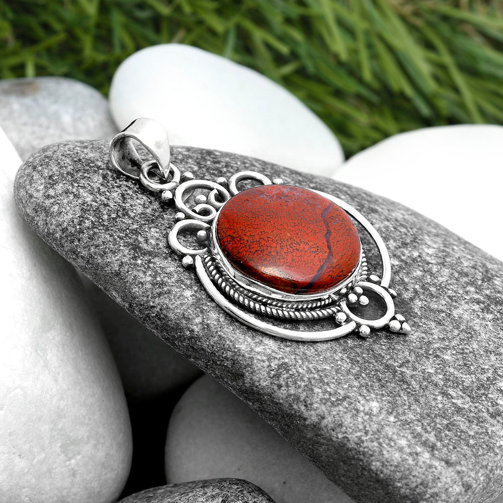 Natural Red Moss Agate Pendant P-1569 SDP103311