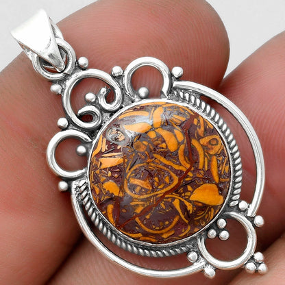 Natural Coquina Fossil Jasper - India Pendant P-1569 SDP103314