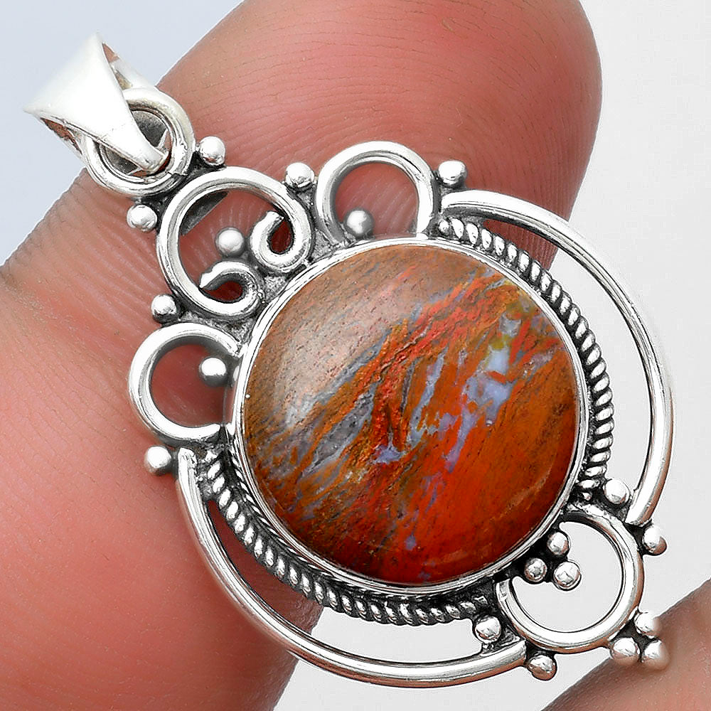 Natural Red Moss Agate Pendant P-1569 SDP103320