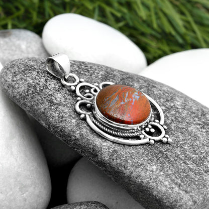 Natural Red Moss Agate Pendant P-1569 SDP103320