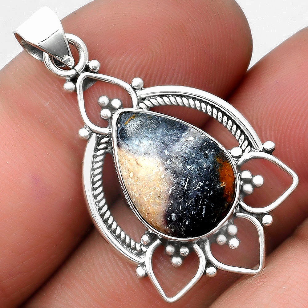 Natural Indian Blanket Jasper Pendant P-1444 SDP103407