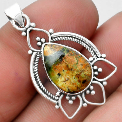 Natural Chrome Chalcedony Pendant P-1444 SDP103422