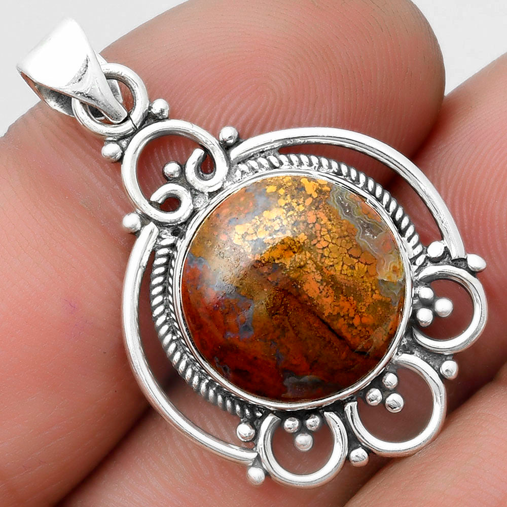 Natural Red Moss Agate Pendant P-1569 SDP103515