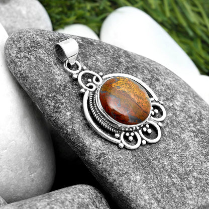 Natural Red Moss Agate Pendant P-1569 SDP103515