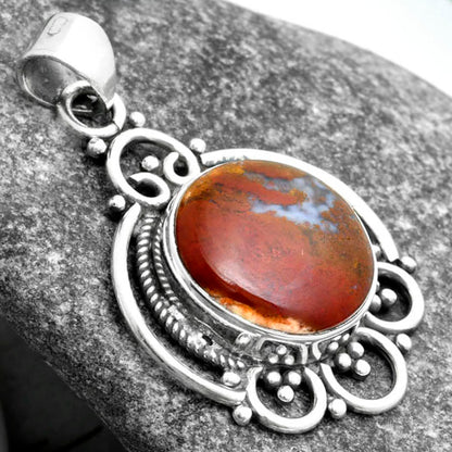 Natural Red Moss Agate Pendant P-1569 SDP103521