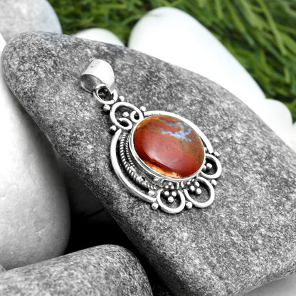Natural Red Moss Agate Pendant P-1569 SDP103521