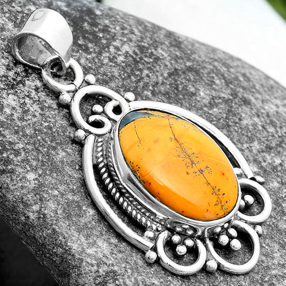 Natural Maligano Jasper - Indonesia Pendant P-1569 SDP103537