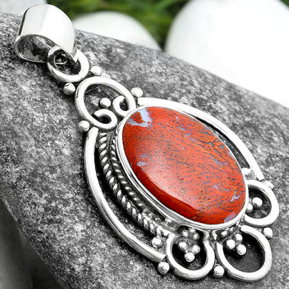 Natural Red Moss Agate Pendant P-1569 SDP103540