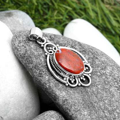 Natural Red Moss Agate Pendant P-1569 SDP103540