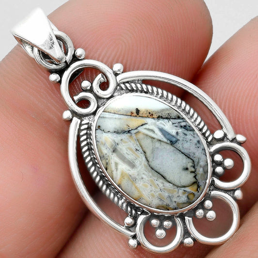 Natural Maligano Jasper - Indonesia Pendant P-1569 SDP103541