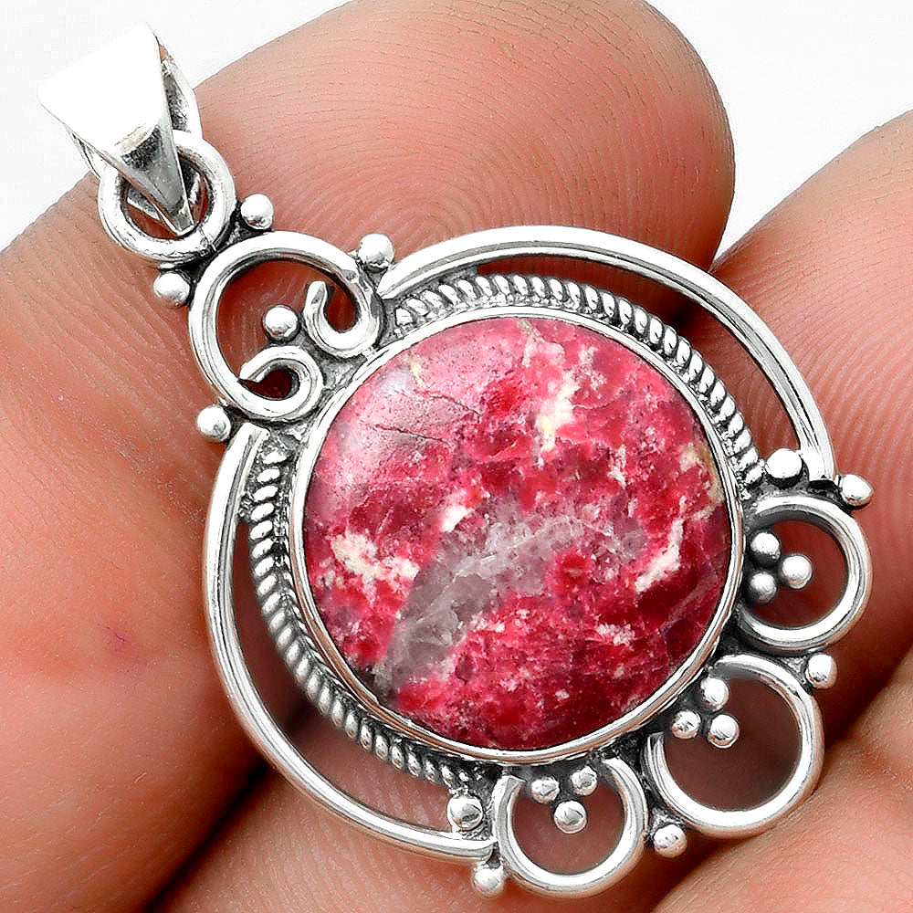 Natural Pink Thulite - Norway Pendant P-1569 SDP103543