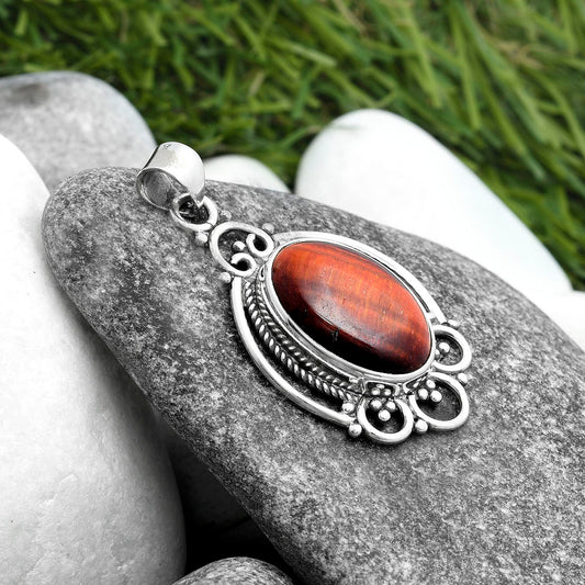Natural Red Tiger Eye Pendant P-1569 SDP103545