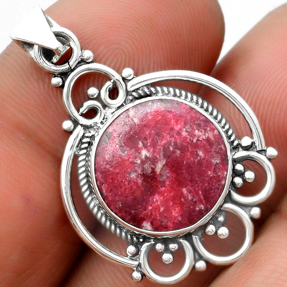 Natural Pink Thulite - Norway Pendant P-1569 SDP103547