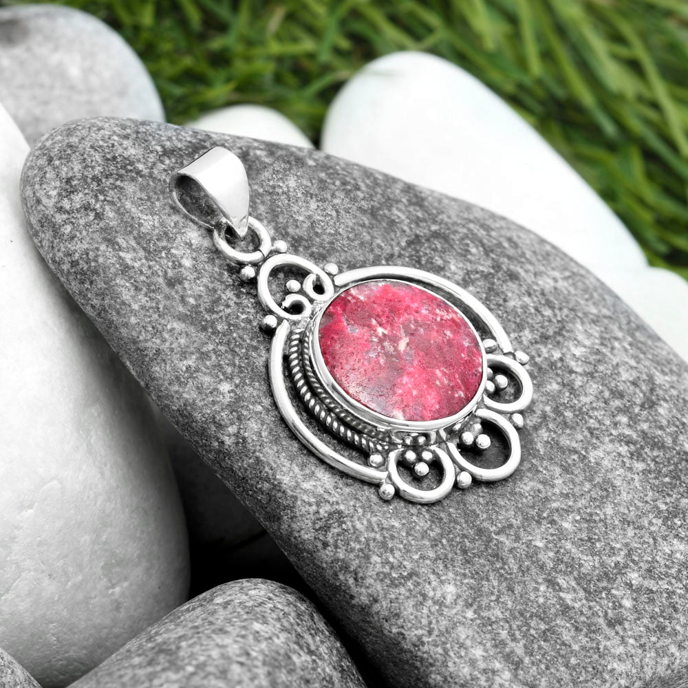 Natural Pink Thulite - Norway Pendant P-1569 SDP103547