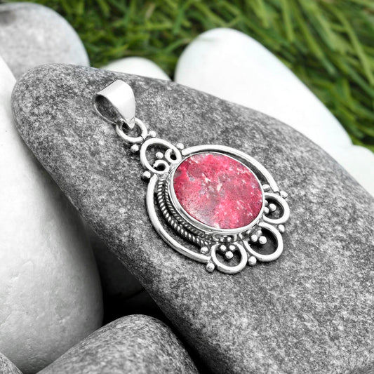 Natural Pink Thulite - Norway Pendant P-1569 SDP103547