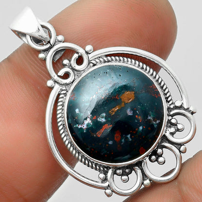 Natural Blood Stone - India Pendant P-1569 SDP103548