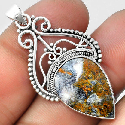 Natural Indian Blanket Jasper Pendant P-1541 SDP103552