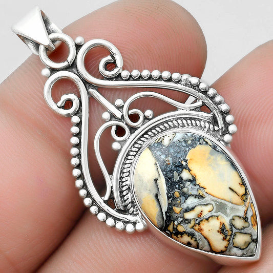 Natural Maligano Jasper - Indonesia Pendant P-1541 SDP103558