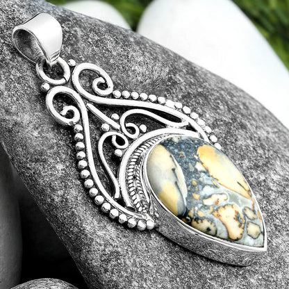 Natural Maligano Jasper - Indonesia Pendant P-1541 SDP103558
