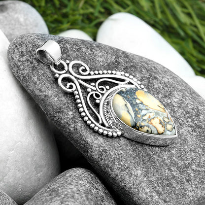 Natural Maligano Jasper - Indonesia Pendant P-1541 SDP103558