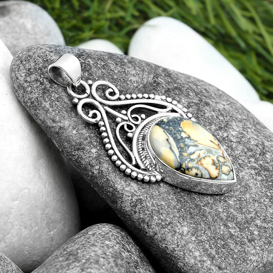 Natural Maligano Jasper - Indonesia Pendant P-1541 SDP103558