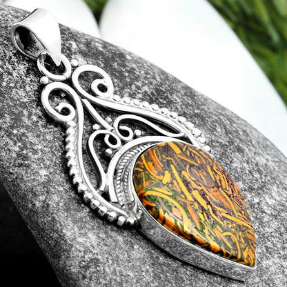 Natural Coquina Fossil Jasper - India Pendant P-1541 SDP103583